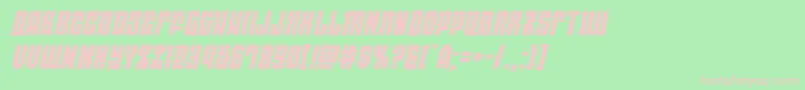 eastwestexpandital Font – Pink Fonts on Green Background