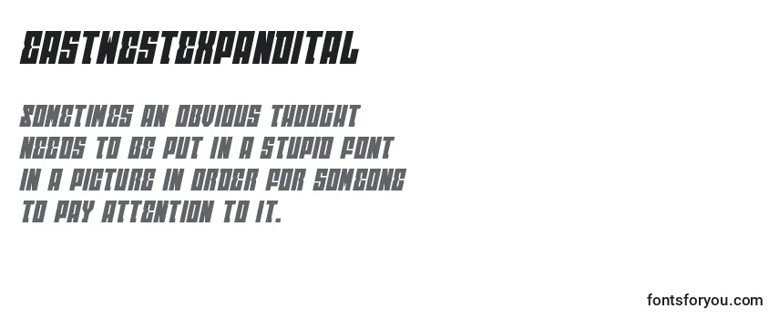 Review of the Eastwestexpandital (125737) Font