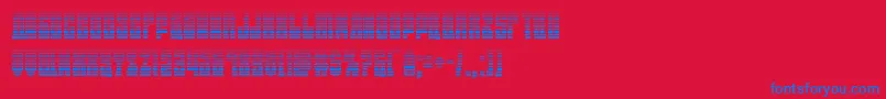 eastwestgrad Font – Blue Fonts on Red Background