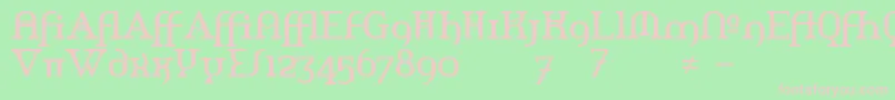 AmerikaAlternates Font – Pink Fonts on Green Background