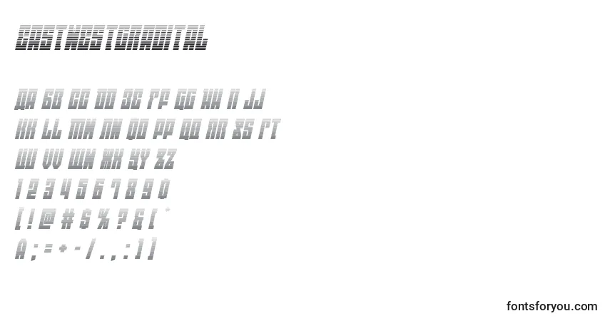 Шрифт Eastwestgradital (125740) – алфавит, цифры, специальные символы