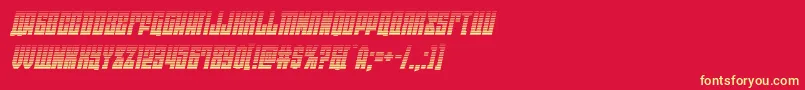 eastwestgradital Font – Yellow Fonts on Red Background