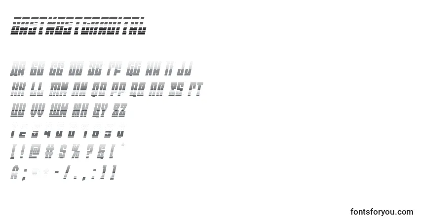 Шрифт Eastwestgradital (125741) – алфавит, цифры, специальные символы