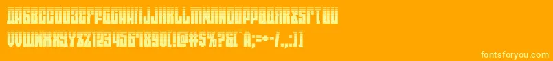 eastwesthalf Font – Yellow Fonts on Orange Background