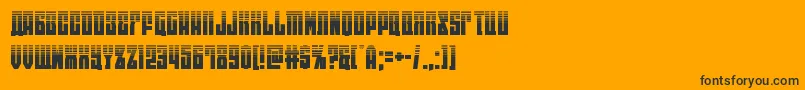 eastwesthalf-Schriftart – Schwarze Schriften auf orangefarbenem Hintergrund