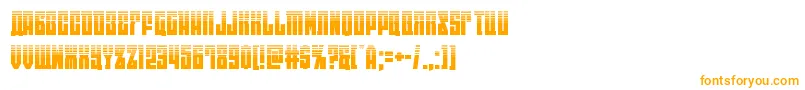 eastwesthalf-Schriftart – Orangefarbene Schriften auf weißem Hintergrund