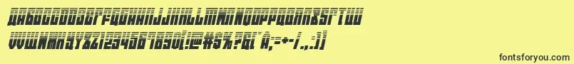 eastwesthalfital Font – Black Fonts on Yellow Background