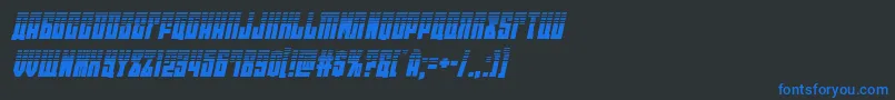 eastwesthalfital Font – Blue Fonts on Black Background