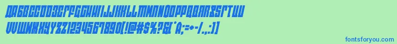 Шрифт eastwestital – синие шрифты на зелёном фоне