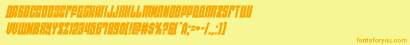 eastwestital Font – Orange Fonts on Yellow Background