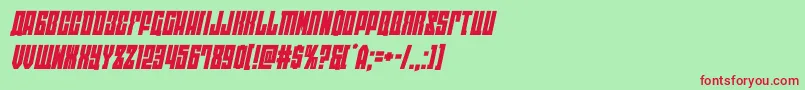 Шрифт eastwestital – красные шрифты на зелёном фоне