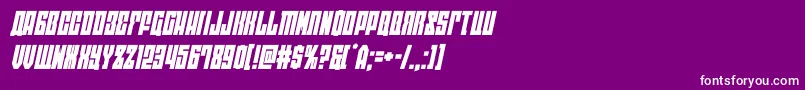 Шрифт eastwestital – белые шрифты на фиолетовом фоне
