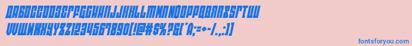 eastwestital Font – Blue Fonts on Pink Background