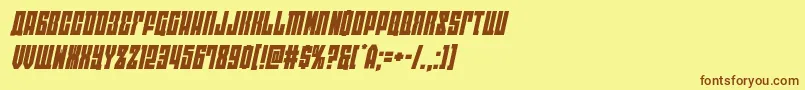 eastwestital Font – Brown Fonts on Yellow Background