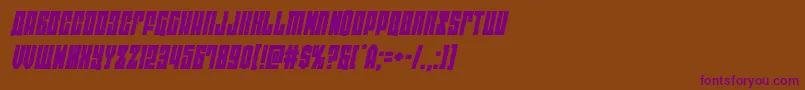 eastwestital Font – Purple Fonts on Brown Background