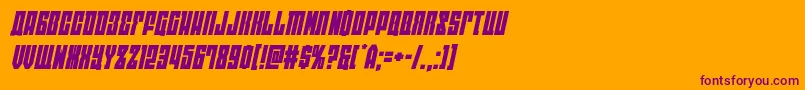 eastwestital Font – Purple Fonts on Orange Background
