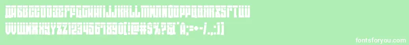 フォントeastwestlaser – 緑の背景に白い文字