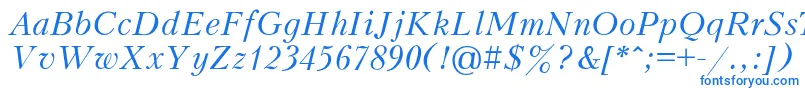 fuente PeterburgItalic – Fuentes Azules Sobre Fondo Blanco