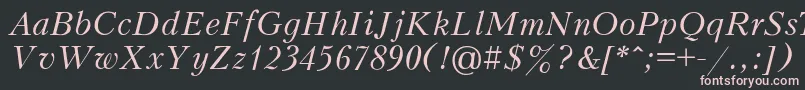 PeterburgItalic Font – Pink Fonts on Black Background