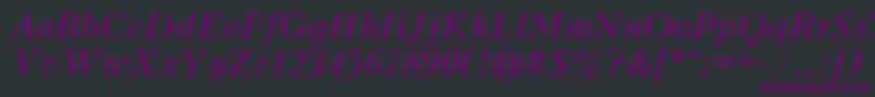 PeterburgItalic Font – Purple Fonts on Black Background