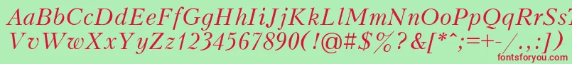 fuente PeterburgItalic – Fuentes Rojas Sobre Fondo Verde