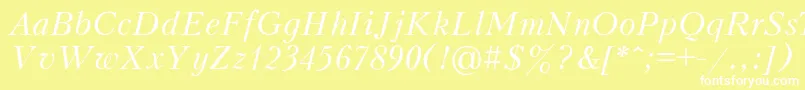 En savoir plus sur la police PeterburgItalic Police PeterburgItalic – polices blanches sur fond jaune