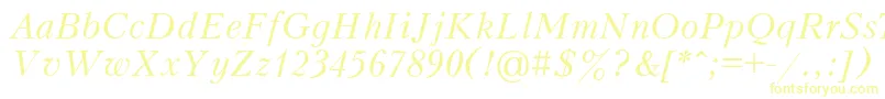 PeterburgItalic-fontti – keltaiset fontit