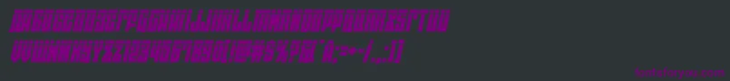 eastwestlaserital-Schriftart – Violette Schriften auf schwarzem Hintergrund