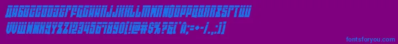 eastwestlaserital Font – Blue Fonts on Purple Background