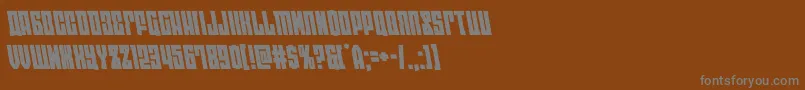 フォントeastwestleft – 茶色の背景に灰色の文字