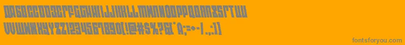 フォントeastwestleft – オレンジの背景に灰色の文字