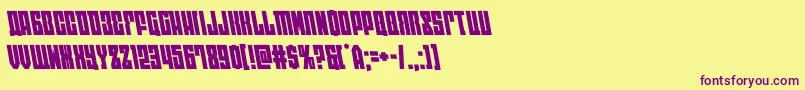 eastwestleft Font – Purple Fonts on Yellow Background