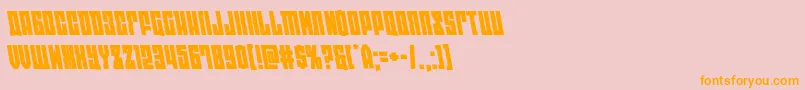 eastwestleft-Schriftart – Orangefarbene Schriften auf rosa Hintergrund