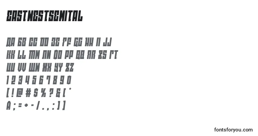 Czcionka Eastwestsemital (125754) – alfabet, cyfry, specjalne znaki