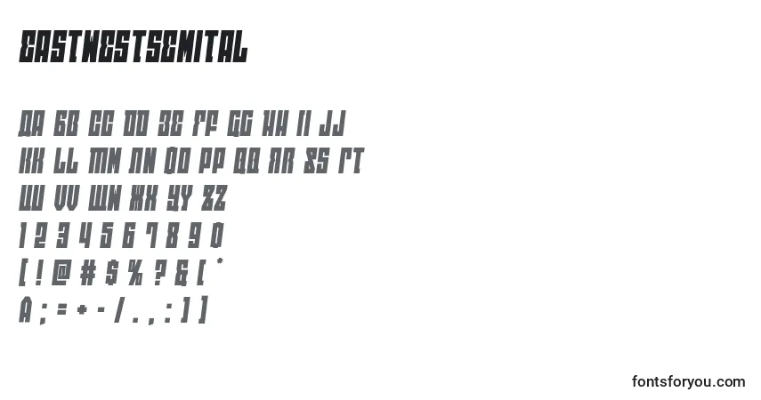 Шрифт Eastwestsemital (125755) – алфавит, цифры, специальные символы