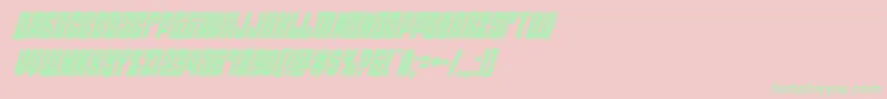 eastwestsuperital Font – Green Fonts on Pink Background
