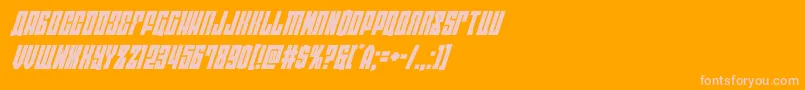 eastwestsuperital Font – Pink Fonts on Orange Background