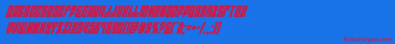 eastwestsuperital Font – Red Fonts on Blue Background