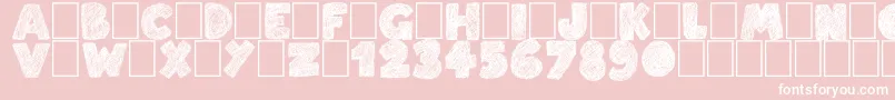 Easy Fashion-Schriftart – Weiße Schriften auf rosa Hintergrund