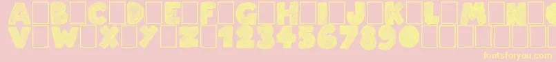 Easy Fashion Font – Yellow Fonts on Pink Background