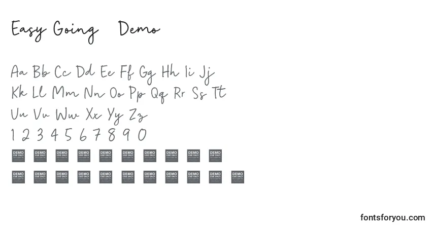 Schriftart Easy Going   Demo – Alphabet, Zahlen, spezielle Symbole