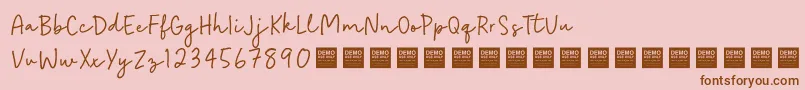 Easy Going   Demo Font – Brown Fonts on Pink Background