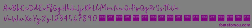 Easy Going   Demo Font – Purple Fonts on Gray Background