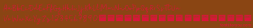 Easy Going   Demo Font – Red Fonts on Brown Background