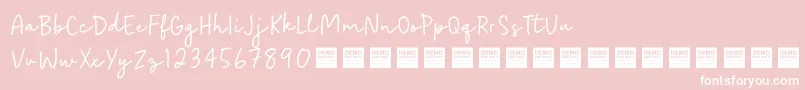 Easy Going   Demo Font – White Fonts on Pink Background