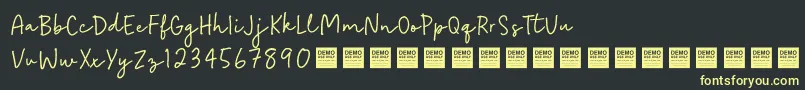 Easy Going   Demo Font – Yellow Fonts on Black Background