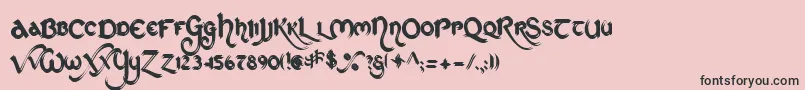 StCharlesOrnate Font – Black Fonts on Pink Background