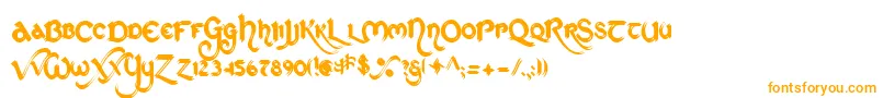 StCharlesOrnate Font – Orange Fonts on White Background