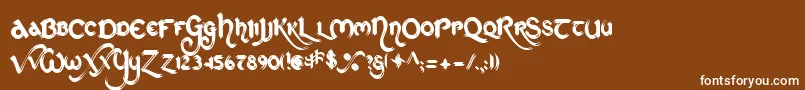 StCharlesOrnate Font – White Fonts on Brown Background