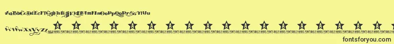 EASYTOUBLE TRIAL   -Schriftart – Schwarze Schriften auf gelbem Hintergrund